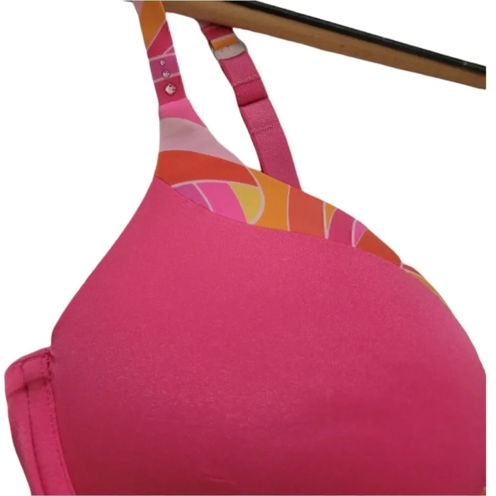 Victoria's Secret Hot Pink Bling Bio Fit Bra 34D